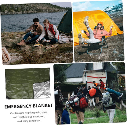 UPKOCH Emergency Thermal Insulation Blanket Camping Emergency Blanket for Outdoor Survival Windproof Rainproof First Aid Warmth for Camping Hiking and Travel