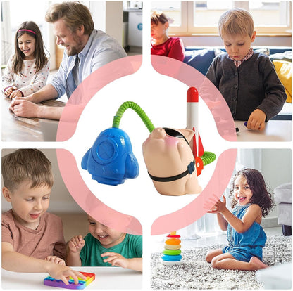 ccuzs Toy Rocket for Kids, Foam Rocket Set, Outdoor Play Toy, Fun Launching Games, Birthdays, Christmas, New Year, Easter, And Anniversaries, 9.84x8.27x2.95in