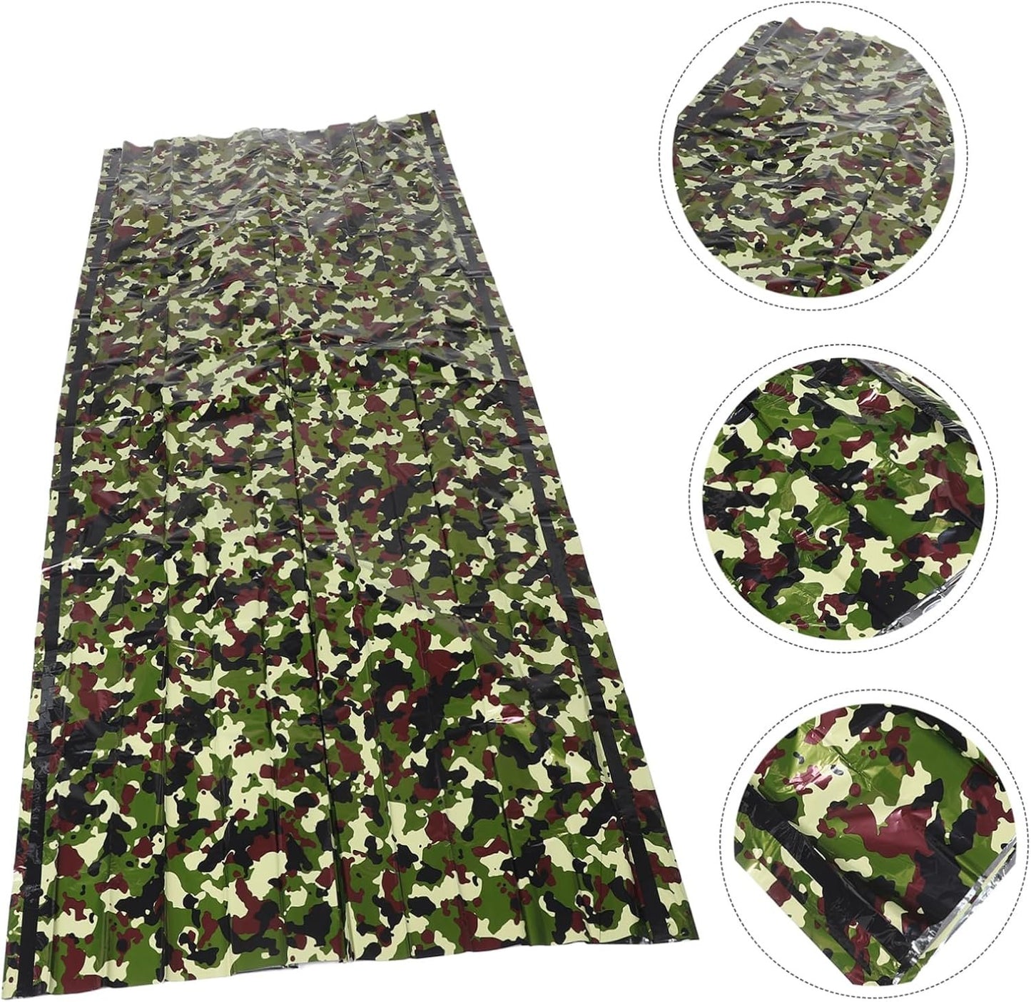 TOYANDONA 1 Set Thermal Insulation Emergency Survival Sleeping Tent Lightweight Portable Bivy Sack for Camping Hiking and Critical Situations Robust Warm Keeping Blanket Camouflage