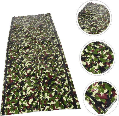 TOYANDONA 1 Set Thermal Insulation Emergency Survival Sleeping Tent Lightweight Portable Bivy Sack for Camping Hiking and Critical Situations Robust Warm Keeping Blanket Camouflage
