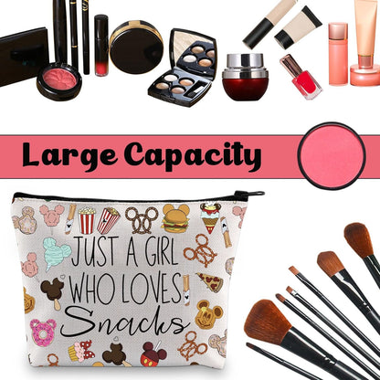 Magical Kingdom Snack Makeup Bag Travel Toiletry Bag Family Trip Snacks Food Lover Gift (Snacks)
