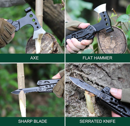 Gifts for Men Dad Husband - Stocking Stuffers for Men Him, Camping Accessories, Camping Essentials Axe - Fathers Day Gift Ideas, Christmas Birthday Gifts, Survival Kit, Tools for Hiking, Fishing