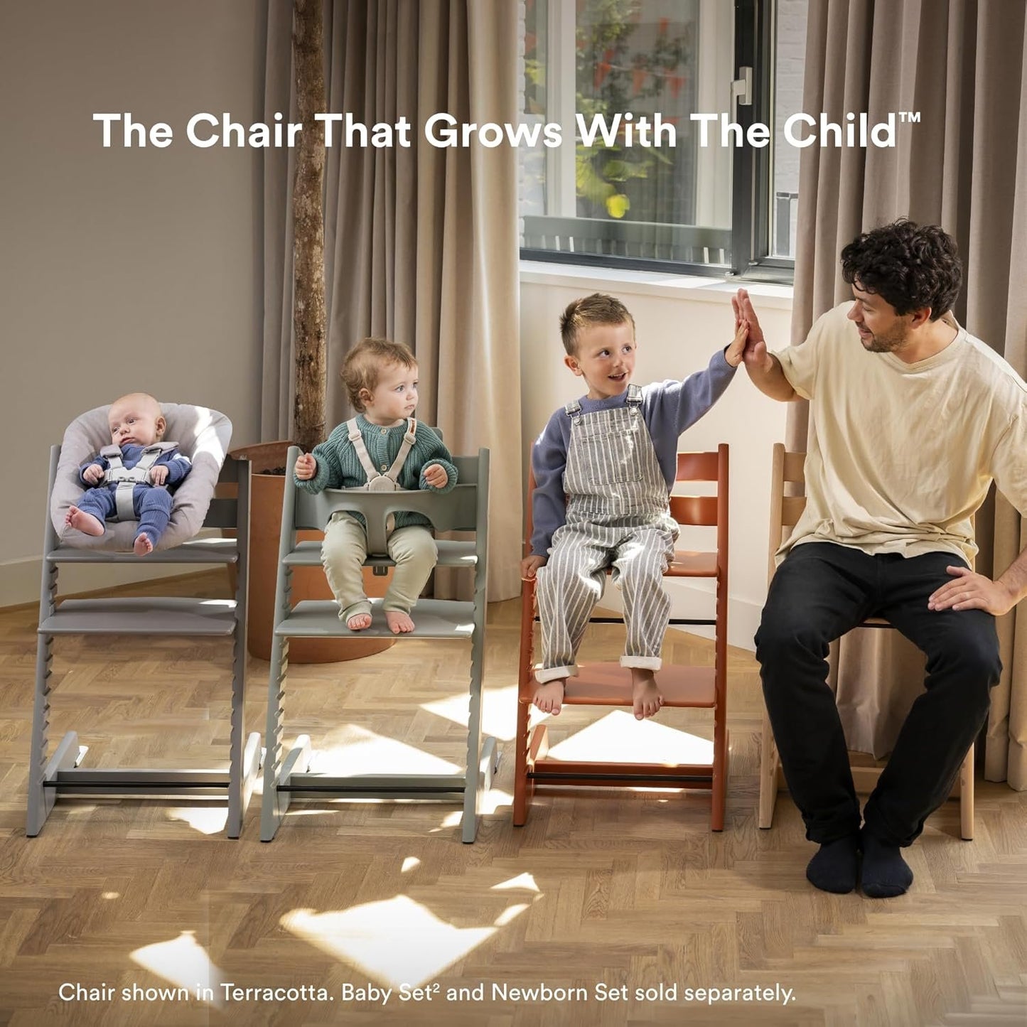 Tripp Trapp Chair from Stokke, Heather Mauve - Adjustable, Convertible Chair for Toddlers, Children & Adults - Convenient, Comfortable & Ergonomic - Classic Design