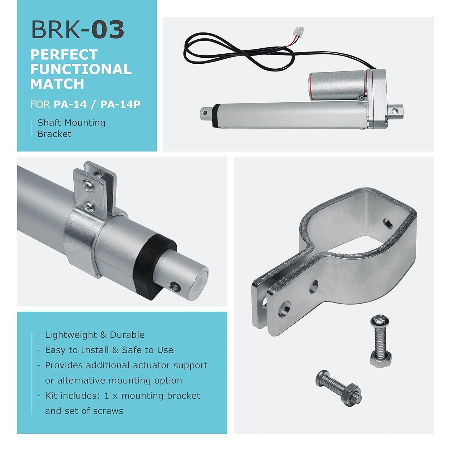 Progressive Automations 24V Mini Linear Electric Actuator - 6 inches, 50 lbs, Innovative Compact Design and Versatile Capabilities for Home and General Automation, Automotive, Manufacturing, PA-14