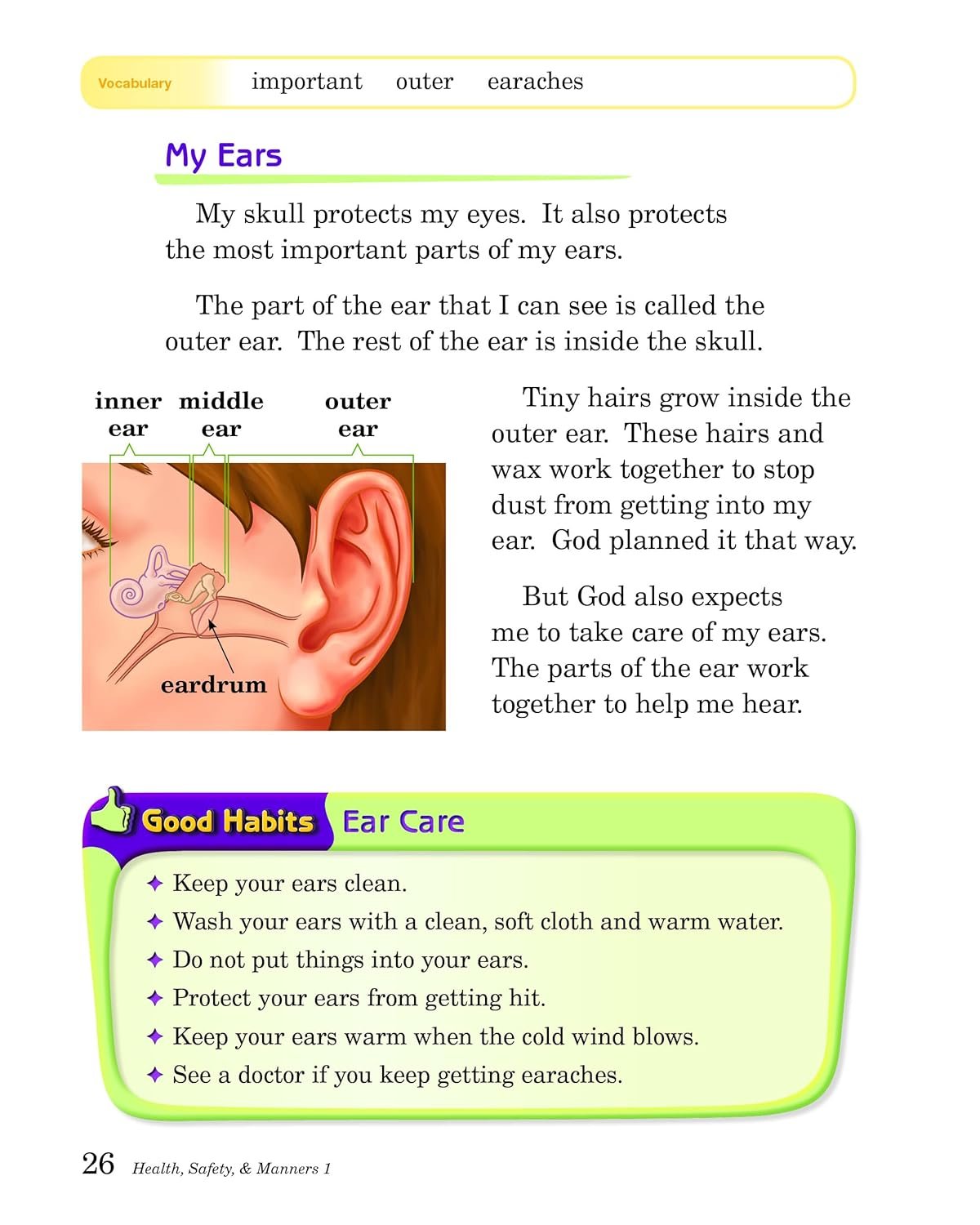 Health, Safety, and Manners - abeka 1st grade third edition