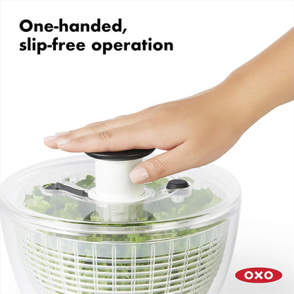 OXO Good Grips Salad Spinner, 4.0 Litre, Clear, Large
