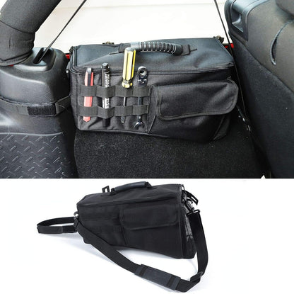 JeCar for JK Wheel Well Storage Bag Rear Trunk Organizer with Carrying Handle for 2007-2018 Jeep Wrangler JK & Unlimited 4 Door (Driver Side)