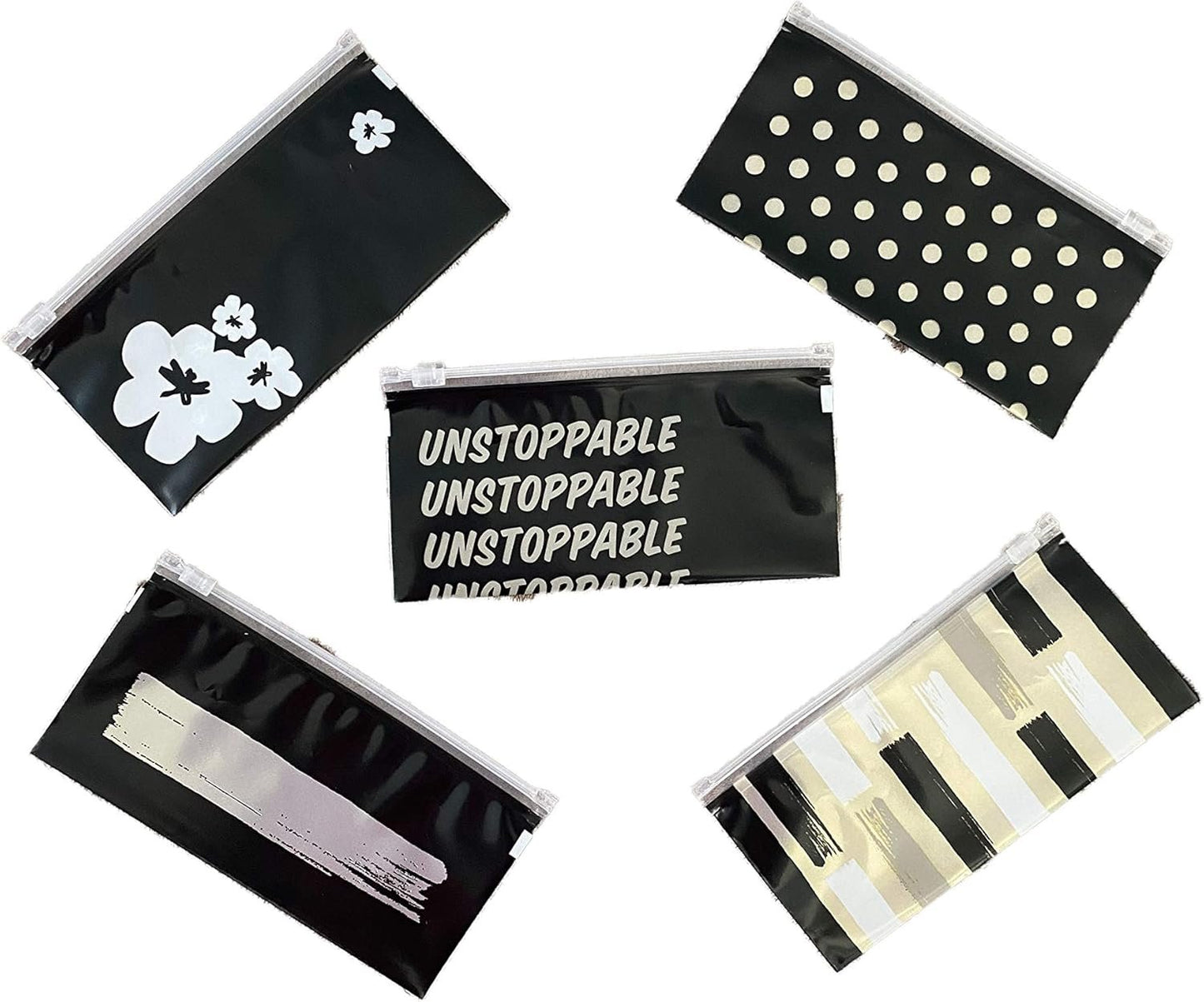 Makeup And Accessory Bags, Contain The Clutter, Use in Gym, Airport, Poolside, Desk, Date Night, Brushes, Lotion (15 Designs Bags) (Chic Collection)