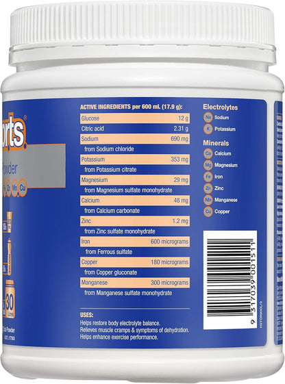 Hydralyte Sports Electrolyte Powder Orange Flavoured 900 g