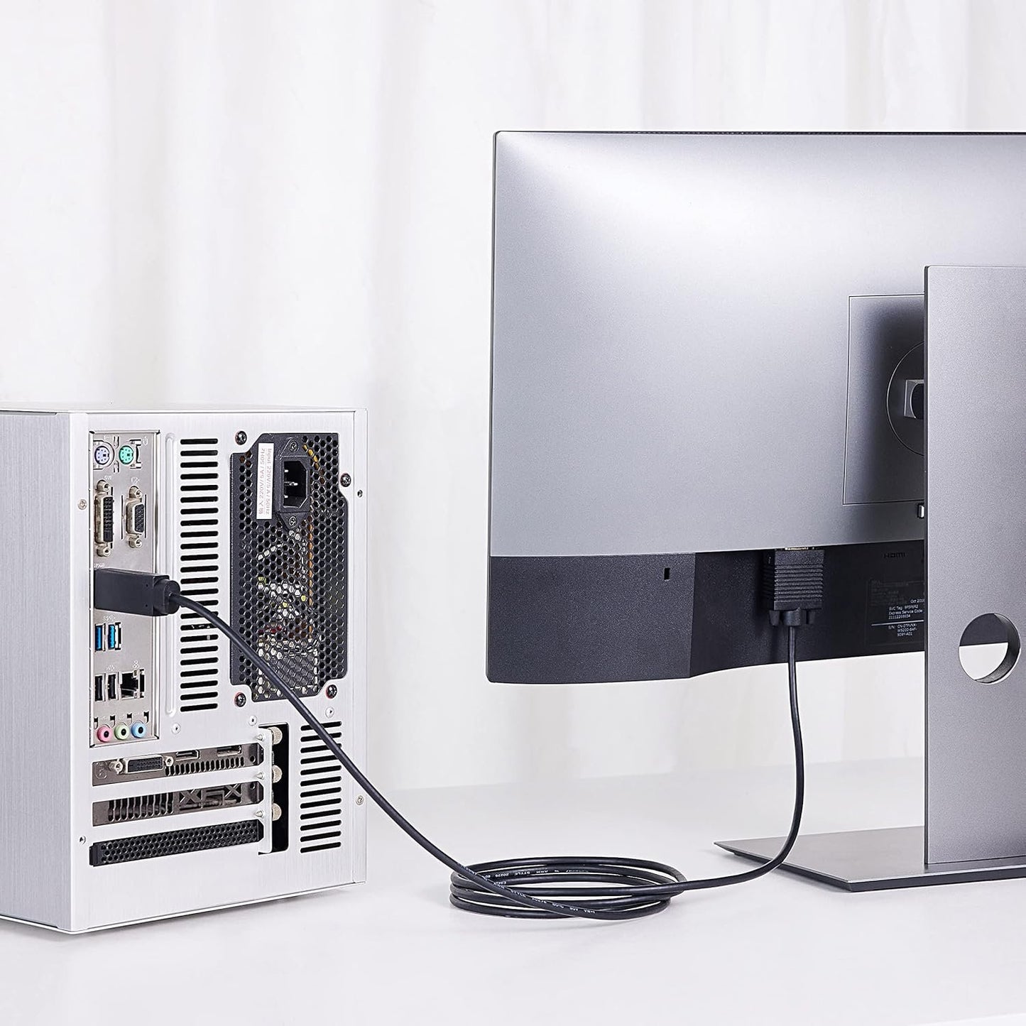 Amazon Basics HDMI (Source) to VGA (Display) Cable (NOT Bidirectional), Gold-Plated, 6 Feet, Black