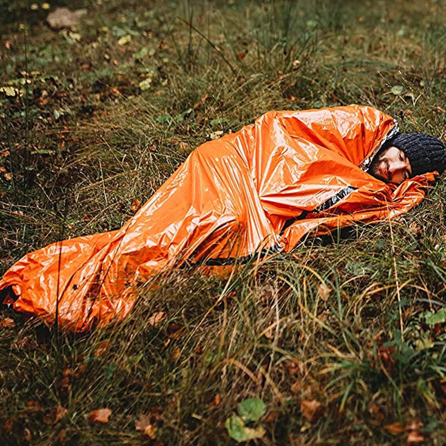 Emergency Sleeping Bag, Survival Sleeping Bag, Survival Bivvy Bag,Waterproof Emergency Blanket, Warm Tube Tent, Ultralight, Heat-Repellent, Cold Protection, Rescue Tent for Outdoor Use (1PC)