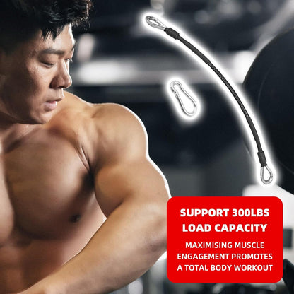 DLBEEM 4 Pcs 10" Gym Cable Extension Compatible with Home Gym Accessories, Gym Extension Replacement Cables for LAT/Tricep Pull Down, Leg Extensions Machine