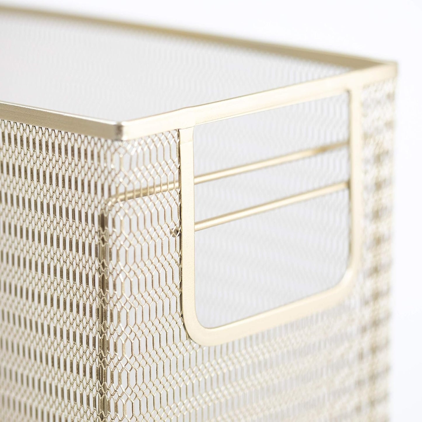 Blu Monaco 5 Piece Office Supplies Gold Desk Organizer Set - Desktop Hanging File Organizer - Desk Organizers and Storage - Desk accessories & Workspace organizers