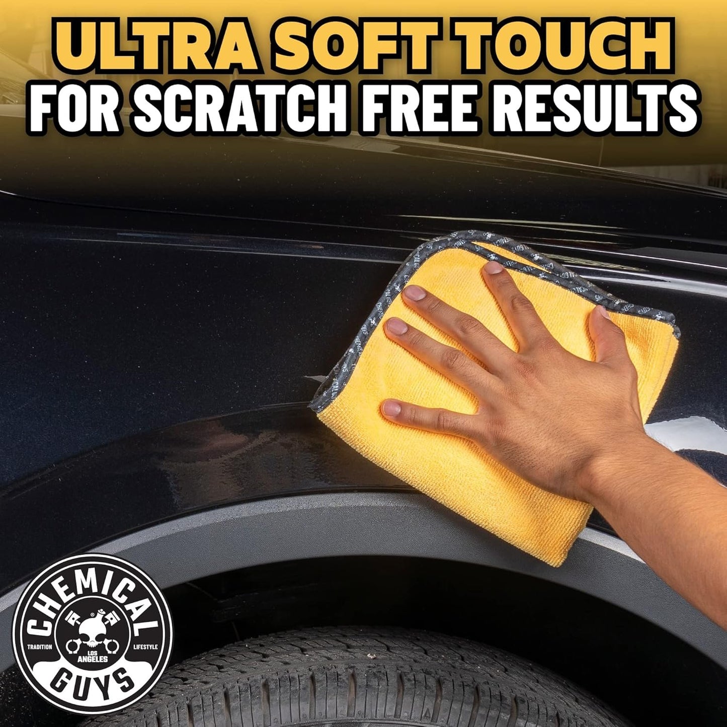 Chemical Guys MIC_506_12 Professional Grade Premium Microfiber Towels, Gold (16 Inch x 16 Inch) (Pack of 12) - Safe for Car Wash, Home Cleaning & Pet Drying Cloths