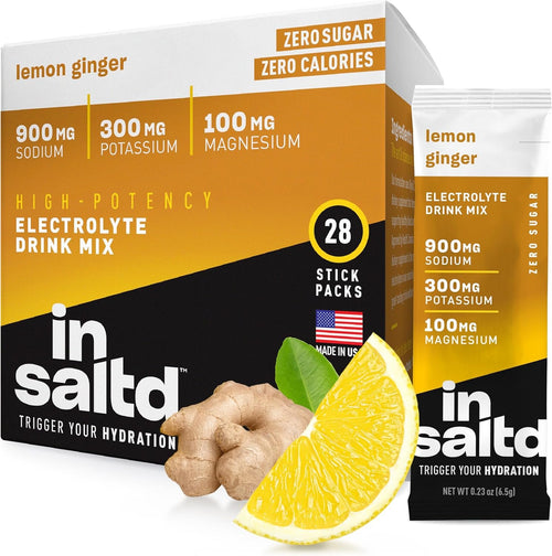 Insaltd™ Sugar Free Electrolytes Powder Packets with No Stevia Aftertaste | High-Potency Hydration Packets | Keto Electrolyte Drinks | Intermittent Fasting Drink Mix | 28 Pack