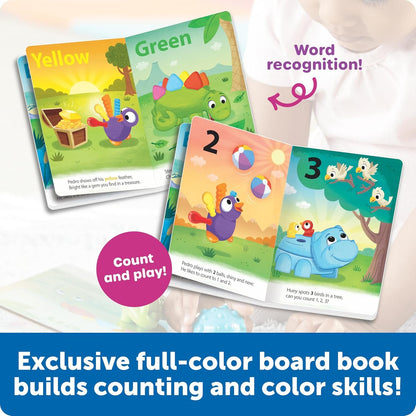 Learning Resources LER9124 Spike and Friends Counting & Colours Book, Toddler Activities, Educational Set, Colour Teaching Toys, 6 Pieces, Age 18 Month+