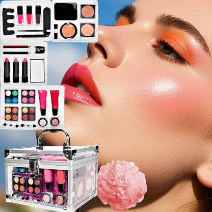 Beginner Makeup Kit per adulti, set completo per donne, strumenti professionali per la bellezza, accessori per il viso, inclusi cosmetici bag, Essential Makeup for New Users, Daily Routine