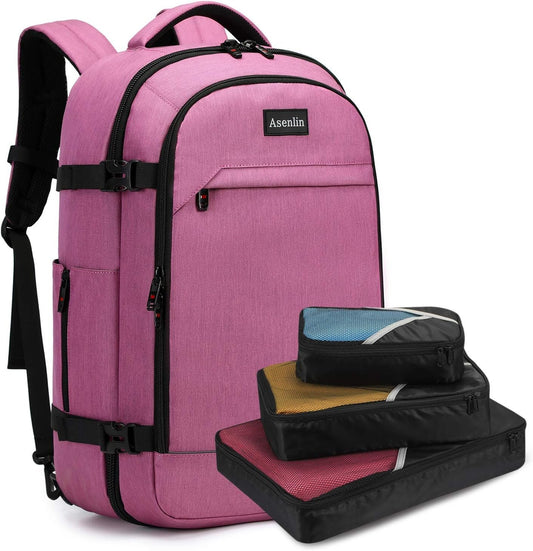 Asenlin 40L Travel Backpack ，17 Inch Laptop Backpack Flight Approved Luggage Carry On Water Resistant Computer Backpack