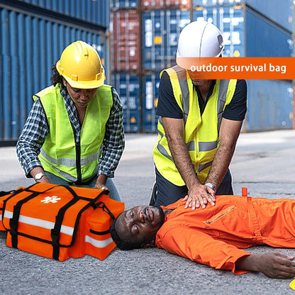 Portable Survival Bag,Oxford Cloth Large Capacity Car-Mounted Outdoor Bag - Convenient Shoulder Bag with Double-Ended Zipper Reflective Strip, Outdoor Accessories Buogint