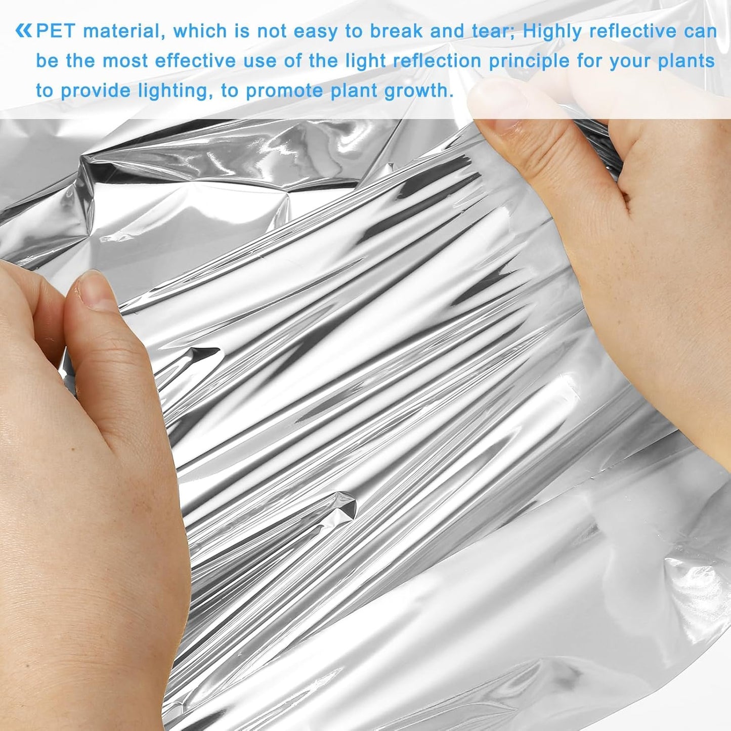 uxcell 2Pcs Highly Reflective PET Film, 82x63-Inch Garden Greenhouse Covering Foil Sheets for First Aid Blanket, Growth Room, Camera Reflector, Tent Outdoor Emergency, Silver