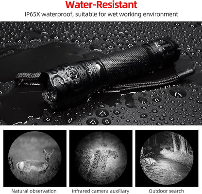 DARKBEAM ir Flashlight Infrared 850nm Light LED Rechargeable Mini for Night Vision, Tactical ir Illuminator with Long Range & High Power, Focus Adjustable for Hunting, Observation, Search