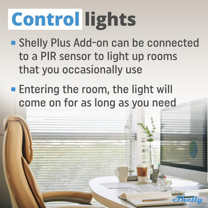 Shelly Plus Add-On | Wi-Fi Add-On for Shelly Plus Devices | Measure Temperature and Humidity | Home Automation | Bluetooth Gateway | Works with Alexa & Google Home | No Hub | Digital Sensor