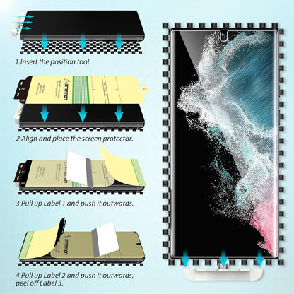 EGV 3 Pack Compatible for Samsung Galaxy S22 Ultra Screen Protector Flexible TPU, Full Coverage, Scratch Resistant, Easy Installation, Case Friendly, Bubble Free