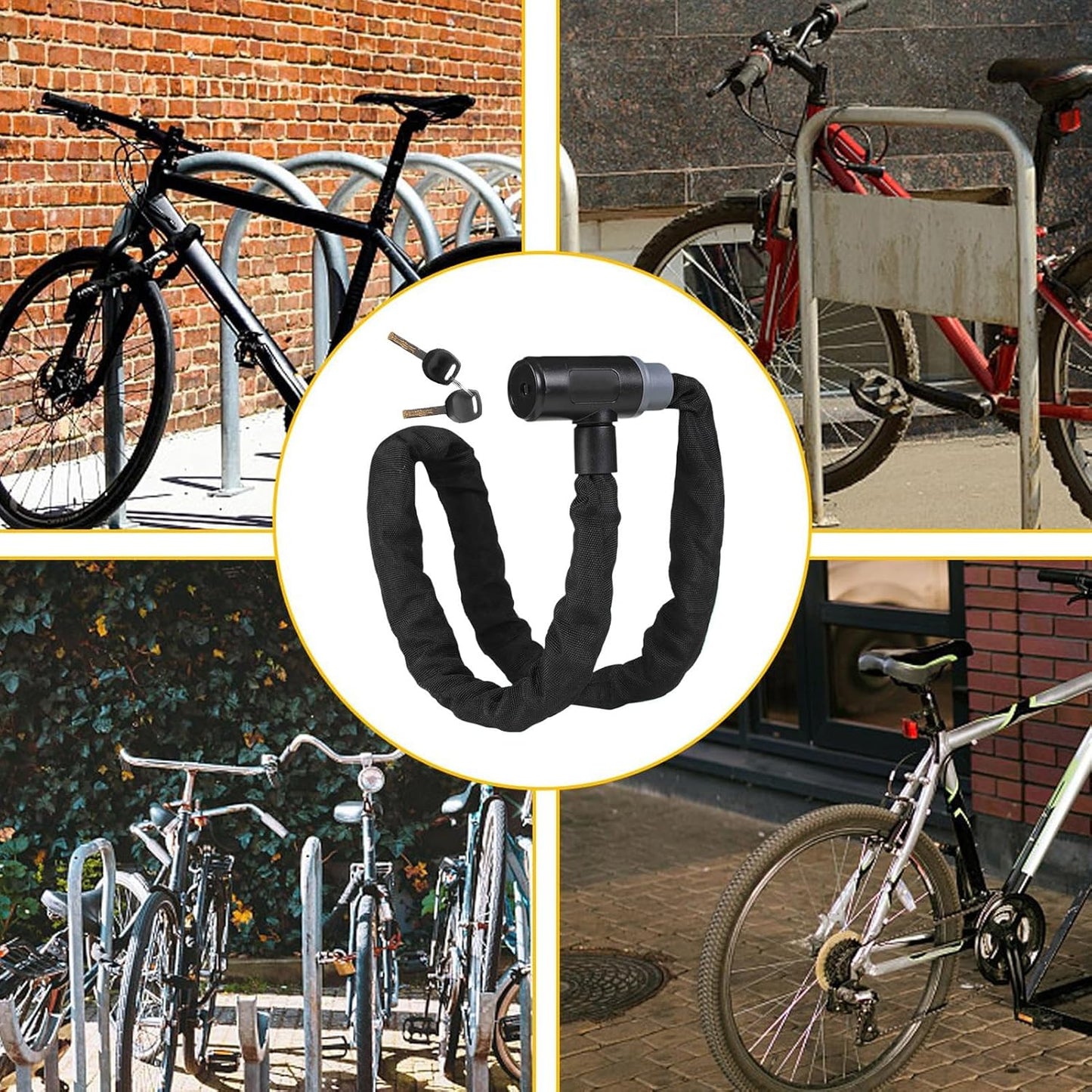 Chain Lock For Bike - 0.6x90cm Protective Lock For Scooter - Outdoor Riding Anti-Theft Safety Supplies, High Security Locking Tool | Fitness & Outdoors Tools For Motorcycles