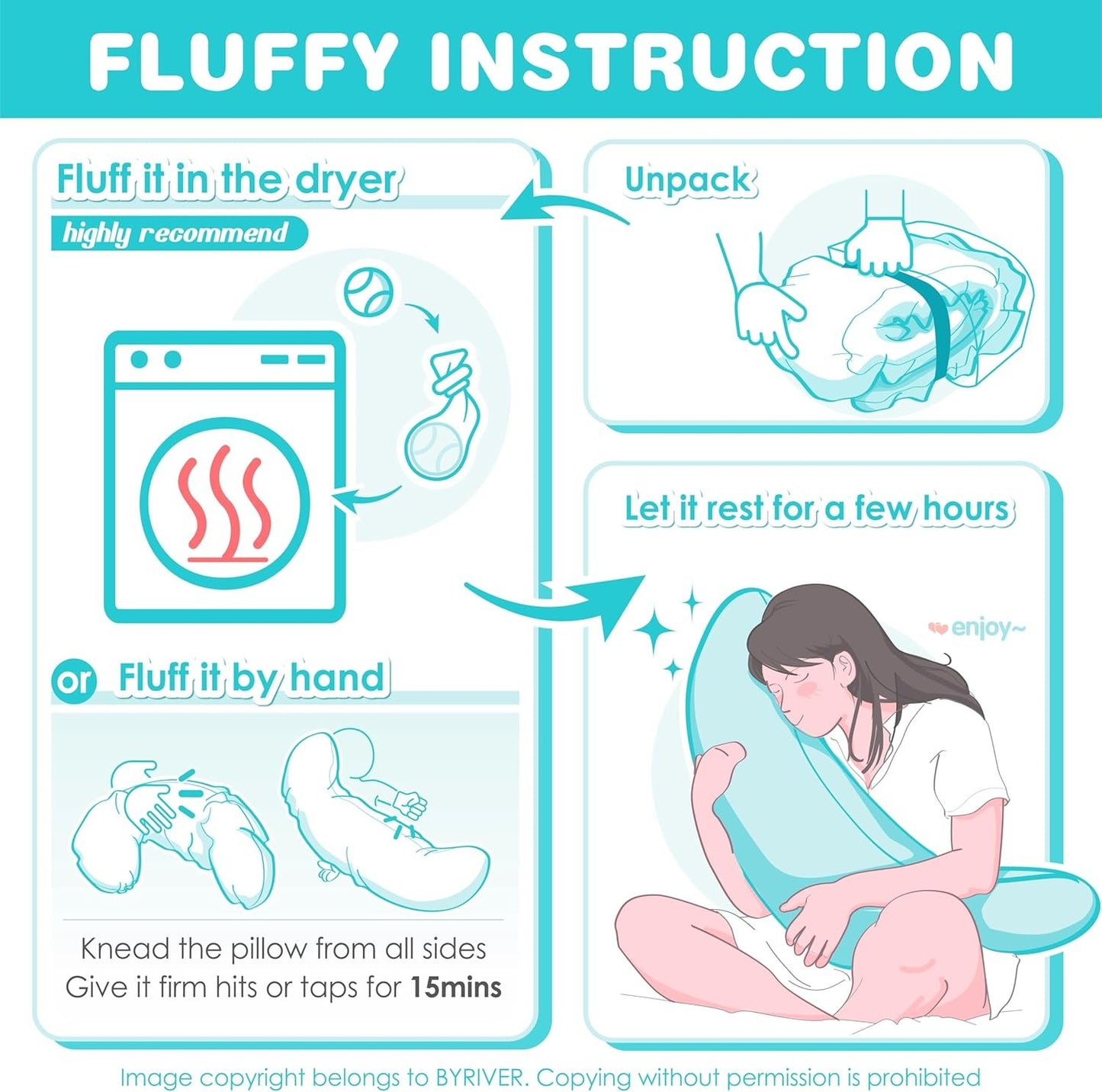 BYRIVER C Shaped Maternity Pillow for Sleeping Pregnant Women Body Pillow, Leg Knee Belly Support Sleep Pillow, Nursing Posture Breast Feeding Pillow, for New Mom (Dinasour)