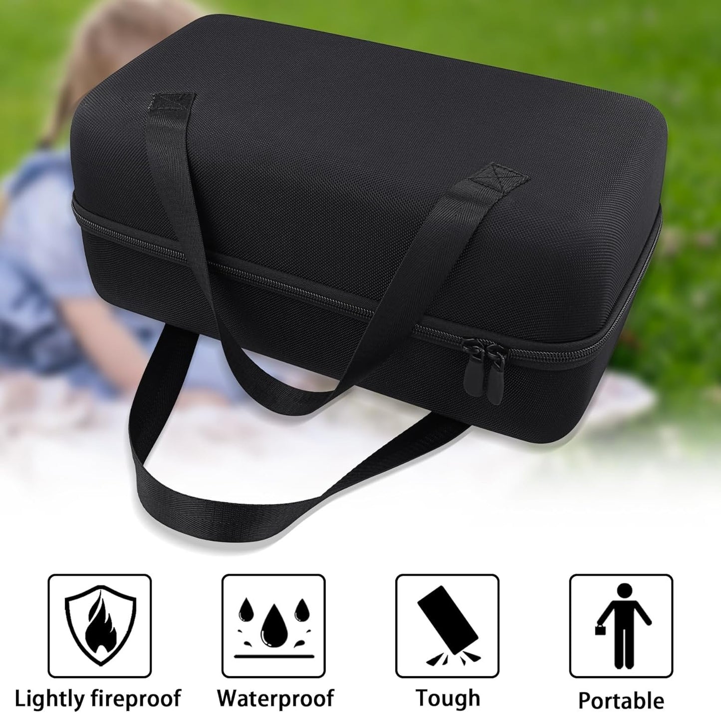 co2CREA Hard Travel Case Compatible with BLUETTI Portable Power Station AC2A, 204Wh LiFePO4 Battery Solar Generator (Case Only)