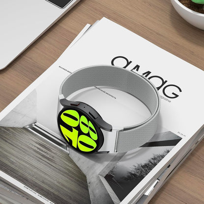 One Click No Gap Band for Samsung Galaxy Watch 7/6/5/4 Band 40mm 44m/Galaxy Watch 6 Classic Bands 43mm/47mm, Galaxy Watch 5 Pro Band 45mm, GalaxyWatch 4 Classic 42mm 46mm, Metal Band for Galaxy Watch 7/6/5/4/FE Band Women Men