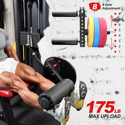 AHTAPFON Seated Leg Extension Equipment Leg Muscles Groups Training, Fitness Squat Rack Accessories, Leg Strength Curl Athletic Practice Machine