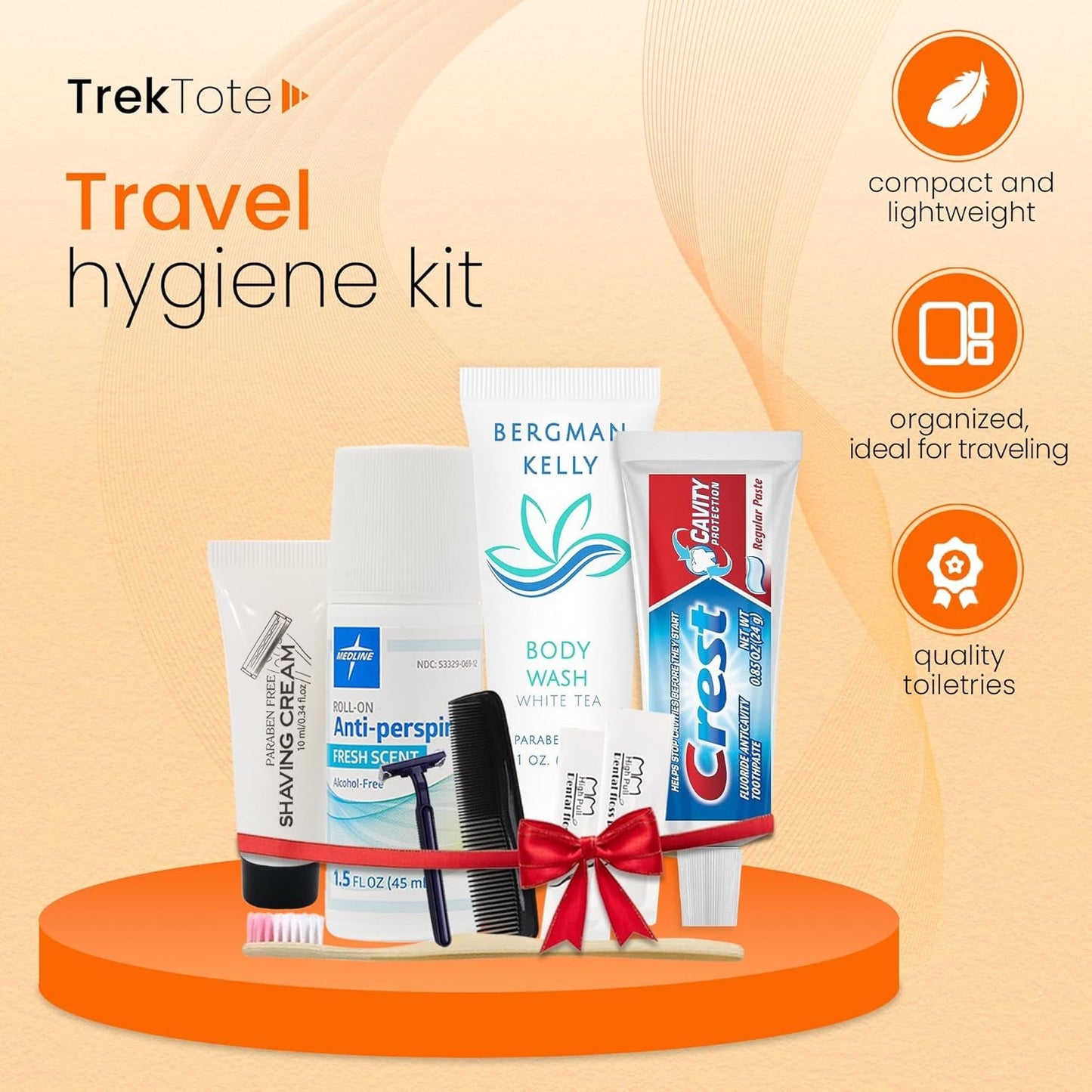 Stuhrling Bottle TrekTote 10-Piece Men's Travel Toiletry Kit offers TSA Approved Hygiene Essentials in a Convenient Traveling Accessories Set.