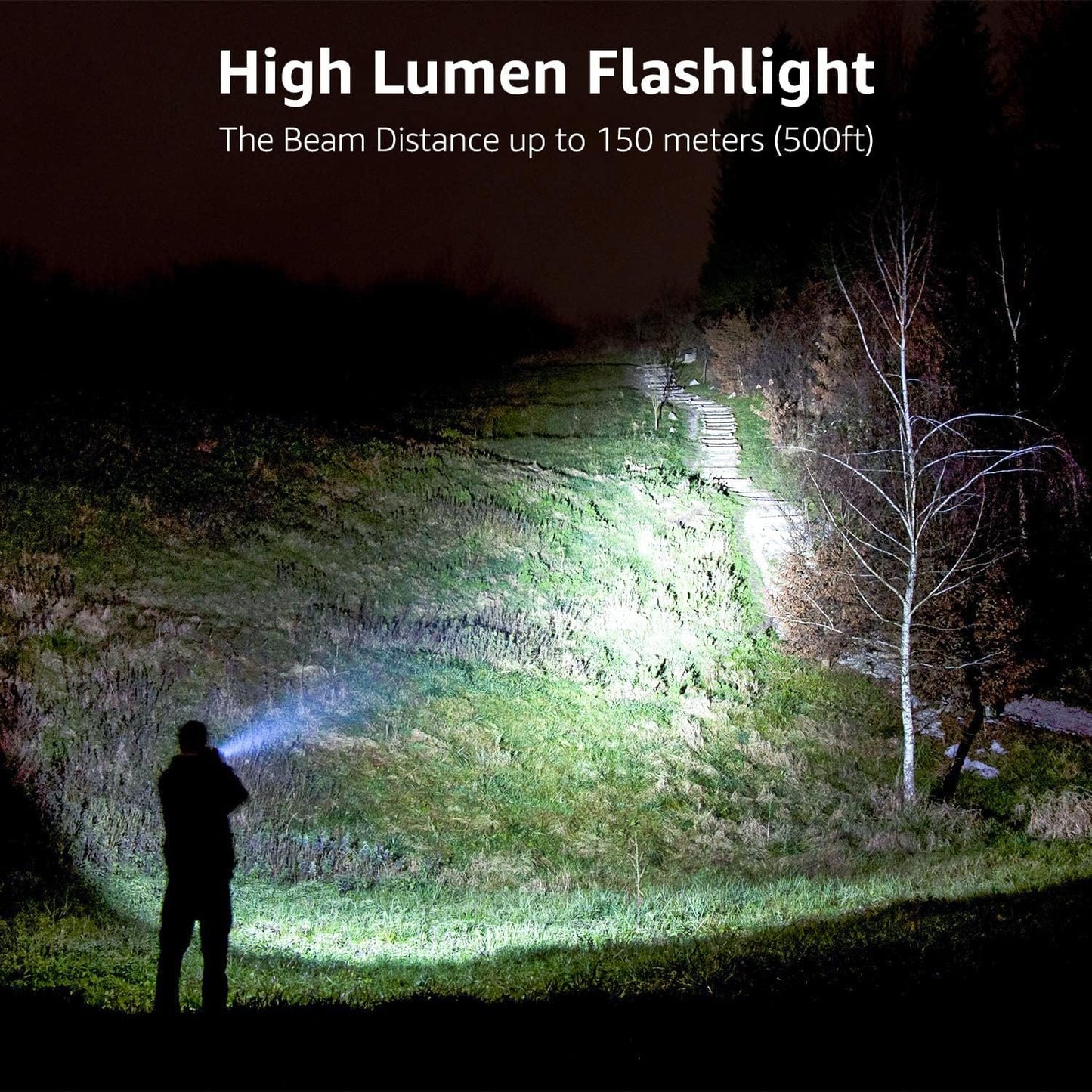 Lighting EVER LED Flashlight, Tactical Flashlight, High Lumens Flashlights, Brightest Flashlight Adjustable Mini Flashlight, Waterproof Small Flashlight, AAA Batteries Included Pocket Flashlight