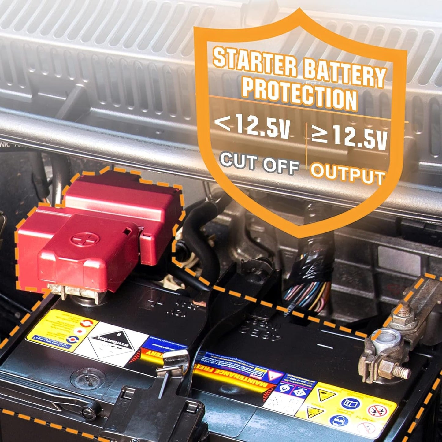 ECO-WORTHY 12V 40A DC to DC Charger with MPPT,Solar Charge Controller and On-Board Battery Charger for Lithium Batteries, Gel, AGM, Charger for Solar Panel and Alternator, in RVs, Trailer, Boat,Yachts