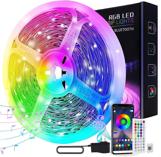 ZXMEAN Led Lights 65.6ft/20M,Ultra Long Music Sync Smart RGB LED Strip Lights with Bluetooth APP Control 44 Keys Remote, Color Changing Led Lights Strip for Bedroom Christmas Party Home Decoration