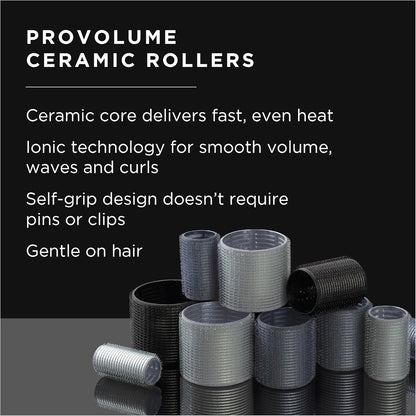 Fromm ProVolume 2.5" Self-Grip Ceramic Ionic Thermal Hair Rollers, 2 Count Large Salon Quality Hair Curlers for Medium and Long Hair, Blowouts, Curtain Bangs
