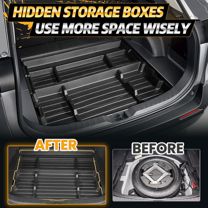 Kistrba Trunk Hidden Storage Box Compatible with 2019-2025 Toyota RAV4, Not for RAV4 Prime, Cargo Floor Storage Accessories