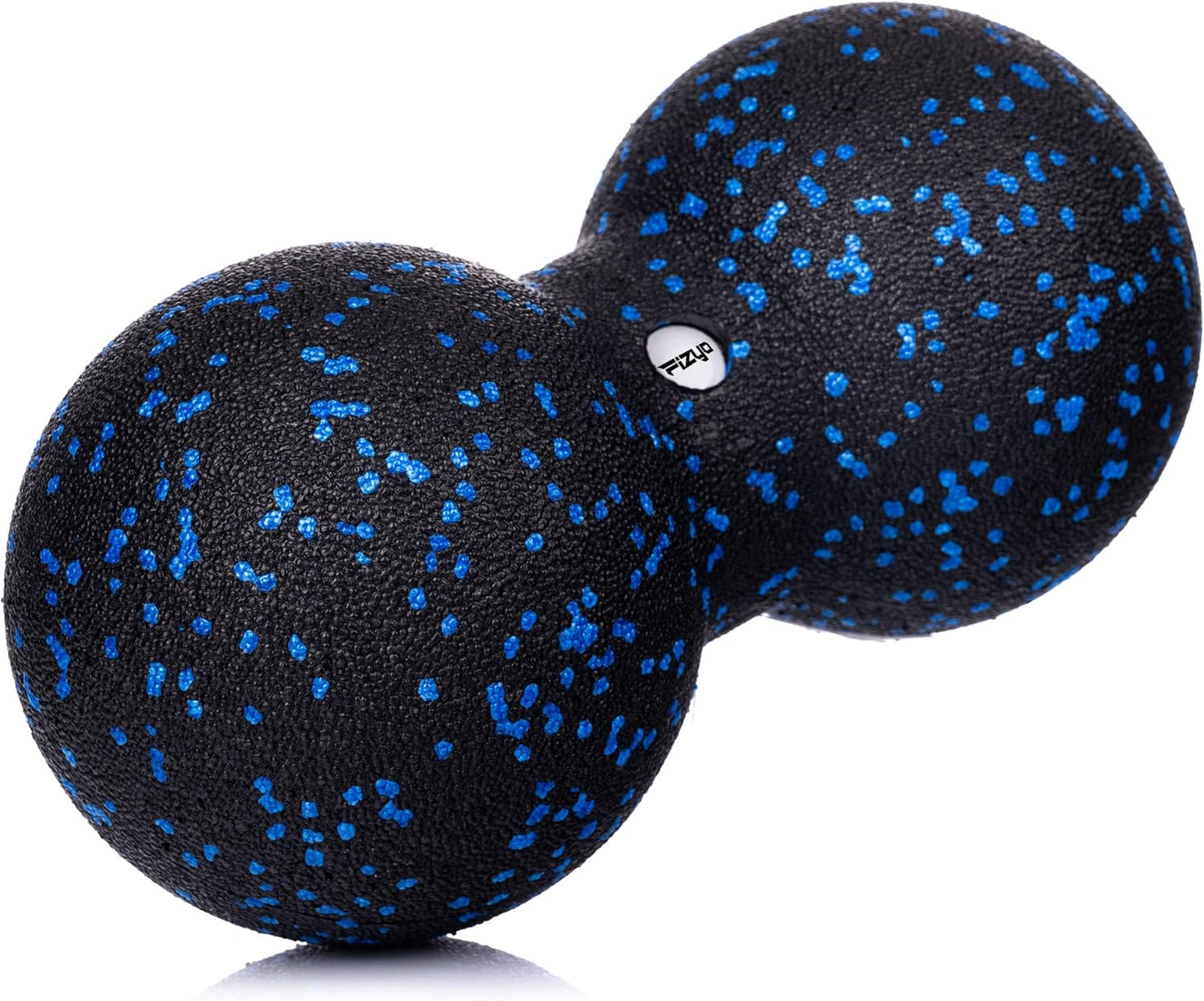 FIZYO Double EPP Massage Ball 24 x 12 cm - Large Muscle Massager for Back, Neck, Legs and Trigger Point, Physical Therapy, Yoga, CrossFit, Pilates, Recovery and Rehabilitation - Black, Blue