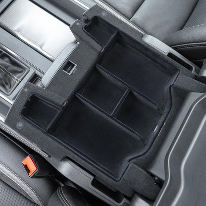 PIMCAR Center Console Organizer Upgrade Flocked Liner Interior Compatible with Dodge RAM 1500 2500 3500 2019-2024 2025 ABS Plastic Material Shell Armrest Box Insert Tray Accessories
