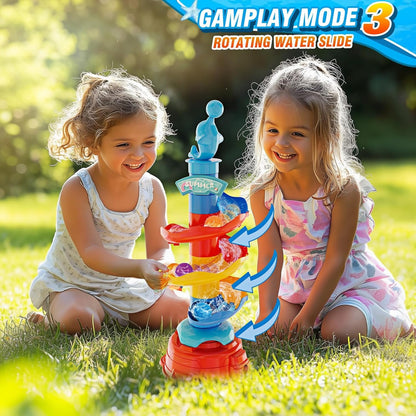 Skirfy Water Sprinkler for Kids,3 in 1 Helicopter Toy for Boys Girls,Dog Water Toys,Catch Ball Game,Outdoor Play Summer Pool Party,Outside Toys,Lawn Backyard,Garden Game Toy for Kids Ages 3 4 5 6 7 8