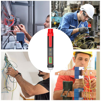 Electricity Tester, Accurate Circuit Detector Pen, LCD Digital Display Contactless Voltage Tester for Industrial, Automotive, Home Car, Electrical Safety Tool, Wiring and Circuits