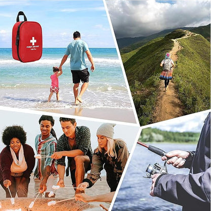 240Pcs First Aid Kits, Emergency Survival Kit for Family Hiking Office Vehicle Workplace Camping & Outdoor with Waterproof Laminate Bags You Protect Your Supplies (240)