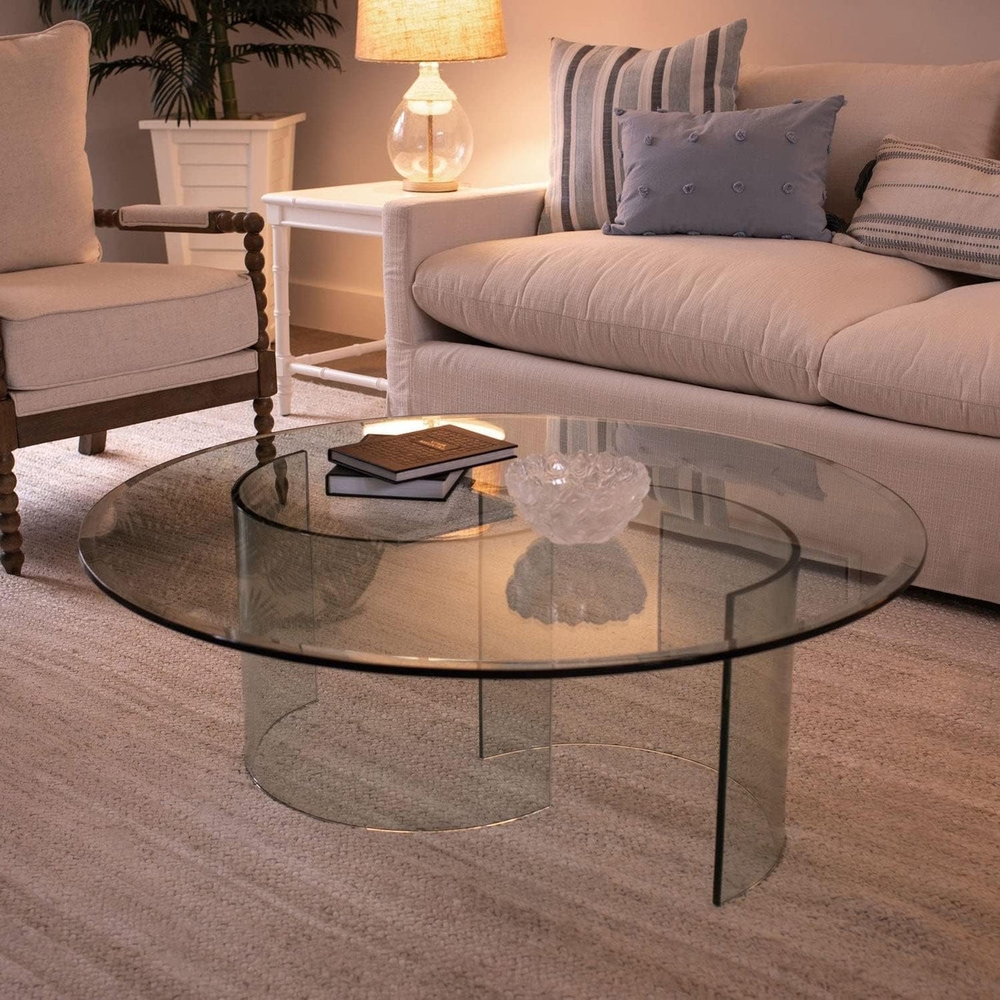 42" Round TEMPERED Glass Table Top 1/4" Thick Flat Polished Edge