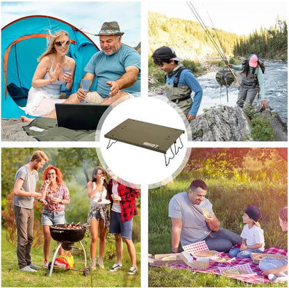 Folding Camping Table, Aluminum Alloy Structure, Compact Travel, Lightweight Picnic Gear, Portable Camp Stand, Sturdy, for Fishing Beach Furniture, Backyard Hiking Use
