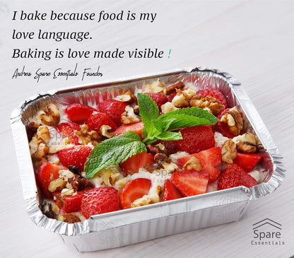 55 PACK - Aluminum Foil Pan Containers with Lids Take Out Pans Food Containers Disposable Easy Pack From Spare – 1Lb Capacity 5.5" x 4.5" x 1.9" – SMALL Size