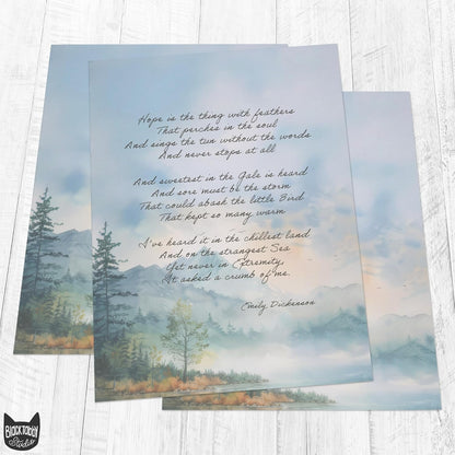 Morning Lake Stationery Paper for Writing Letters - 60 Sheets - Inkjet/Laser Printer Compatible Stationary