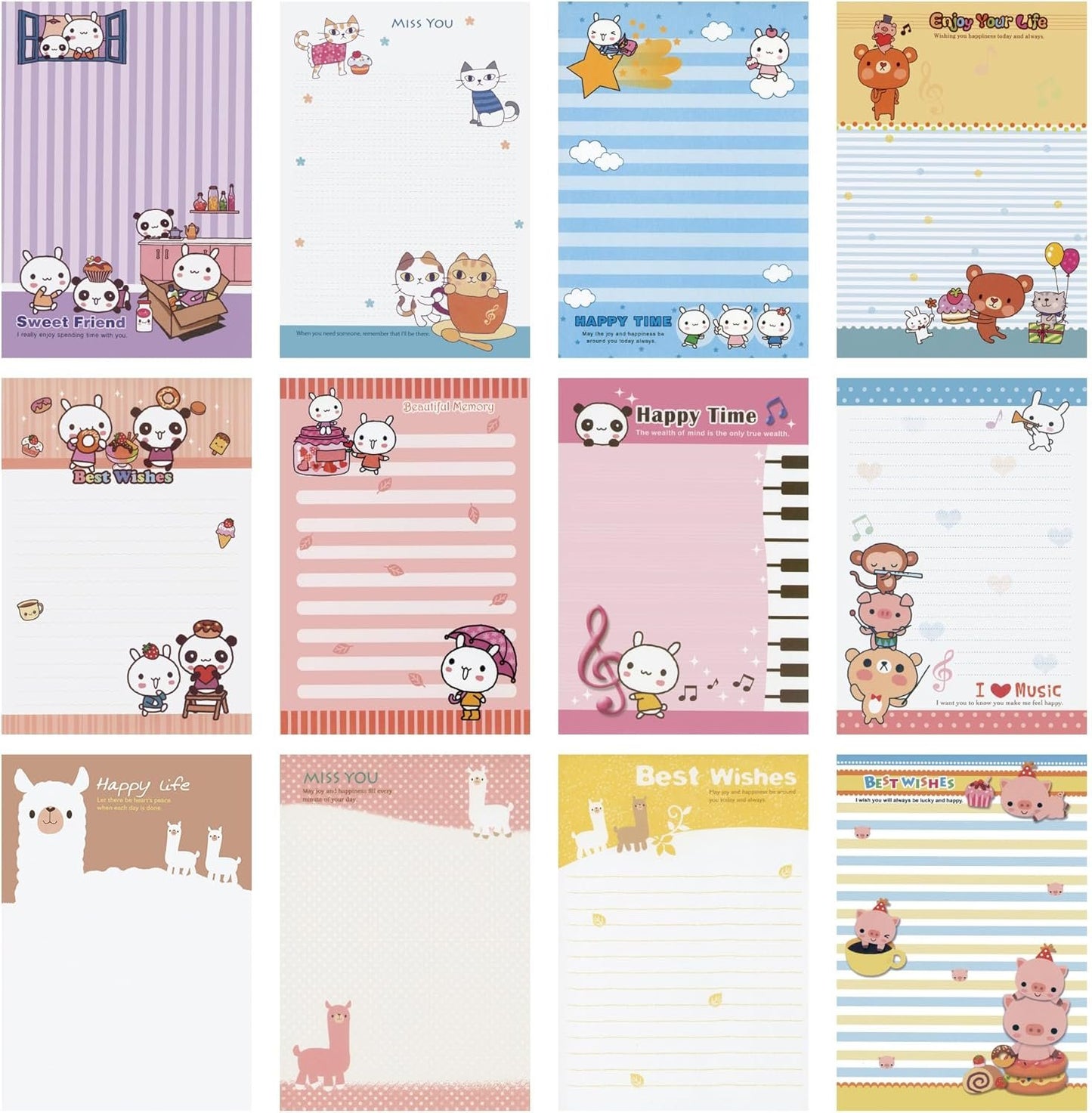 Generic Stationary 8.2 x 5.63 Inches 30 pcs Lovely Kawaii Special Design Chinese Style Stationery Writing Letter Paper Stationary Paper