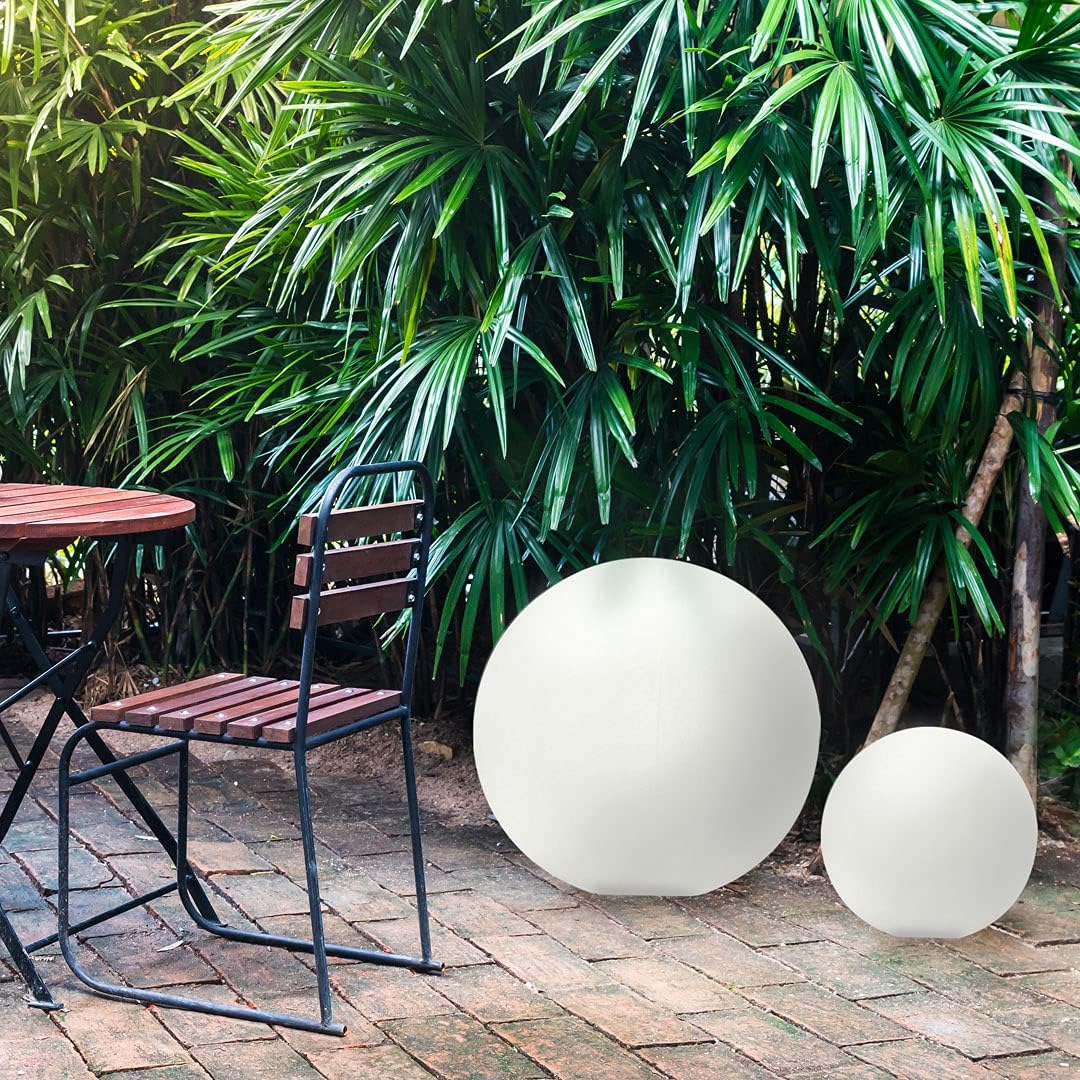 Danieli Garden Light Ball 40 cm Made in Italy | Sphere M LED Warm Light | LED Ball Shape Garden Lights Outdoor-Indoor | IP20 Transformer 1.1 m and IP67 LED