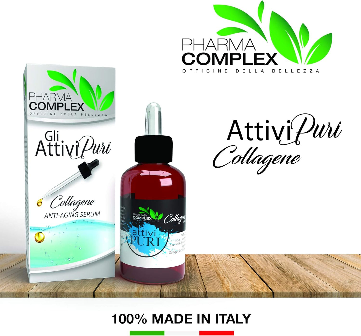 Pure Luxury Active Face Collagen Serum, Drops Filler Face Women Men Anti-wrinkle, Repair-Nourish-High Concentration